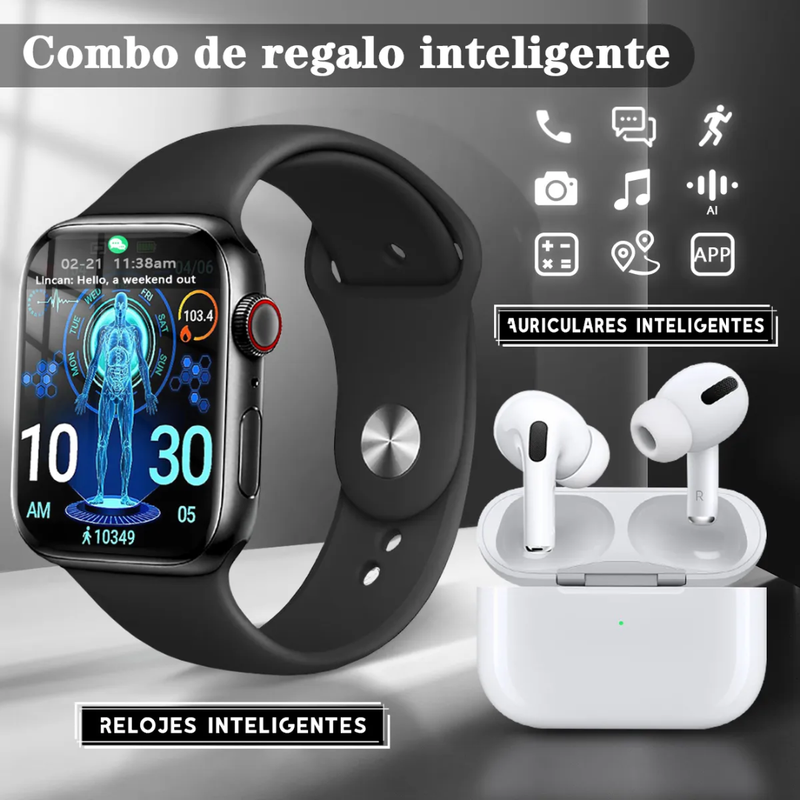 TecnoDúo 2 en 1 - Reloj Inteligente + Audífonos Bluetooth ⌚🎧